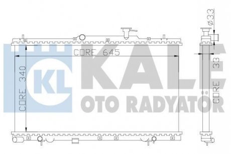 KALE HYUNDAI Радіатор охлаждения Accent II 1.3/1.5 00- Kale oto radyator 369000