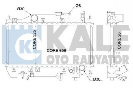 KALE TOYOTA Радіатор охлаждения з АКПП Avensis 2.0 97- Kale oto radyator 342190