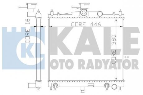 KALE NISSAN Радіатор охлаждения Micra III 1.2/1.4 03- Kale oto radyator 342050 (фото 1)