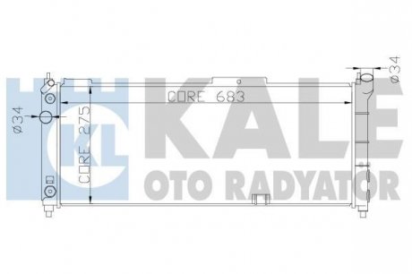 KALE OPEL Радіатор охлаждения Combo,Corsa B 1.2/1.6 Kale oto radyator 371100