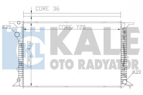 KALE VW Радиатор охлаждения Audi A4/5,Q5 2.7TDI/3.0 Kale oto radyator 367700