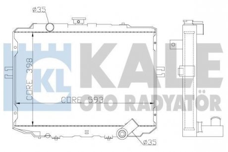 KALE HYUNDAI Радіатор охлаждения H100,H-1 2.5D 97- Kale oto radyator 342295