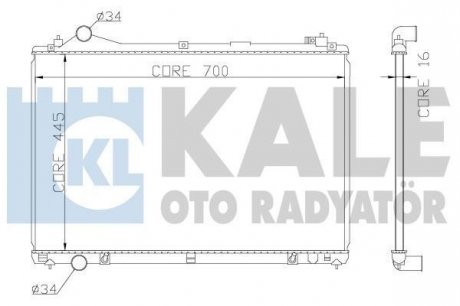 KALE NISSAN Радіатор охлаждения Pathfinder 3.3 97- Kale oto radyator 362600