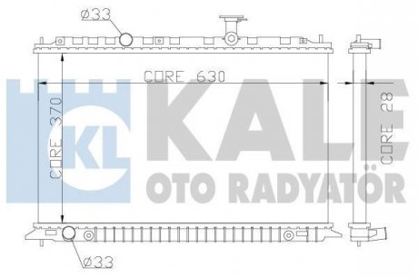 KALE KIA Радіатор охлаждения Rio II 1.4/1.6 05- Kale oto radyator 359100