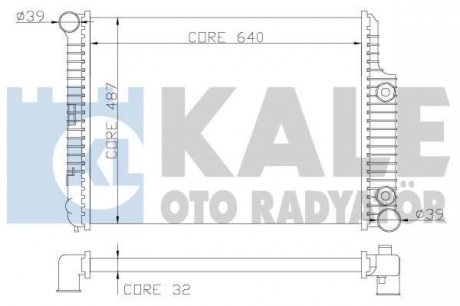 KALE DB Радіатор охлаждения W210 2.0/2.3 95- Kale oto radyator 352000