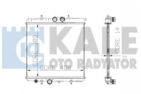 KALE PEUGEOT Радиатор охлаждения 206 1.1/1.6 Kale oto radyator 216899