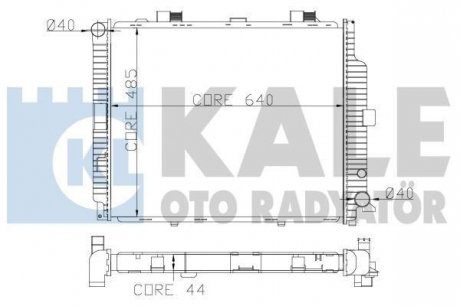 KALE DB Радіатор охлаждения W210 3.0D/TD 95- Kale oto radyator 361500 (фото 1)