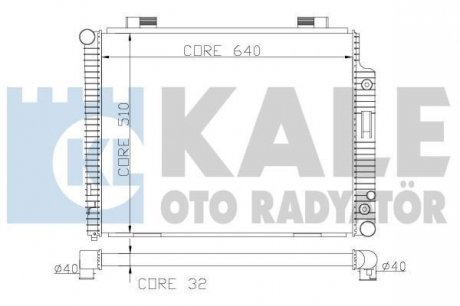 KALE DB Радиатор охлаждения W210 2.0/3.2 95- Kale oto radyator 360500 (фото 1)