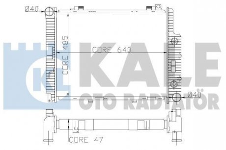KALE DB Радіатор охлаждения W210 2.9TD 96- Kale oto radyator 361600 (фото 1)