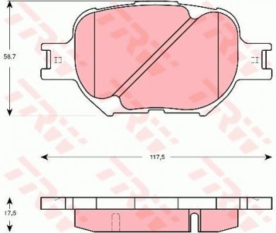 Колодки тормозные дисковые комплект TRW GDB3316