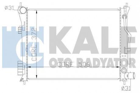 Радіатор охлаждения Hyundai AccentIv, I20 - Kia RioIiiRadiator KALE OTO Kale oto radyator 342280