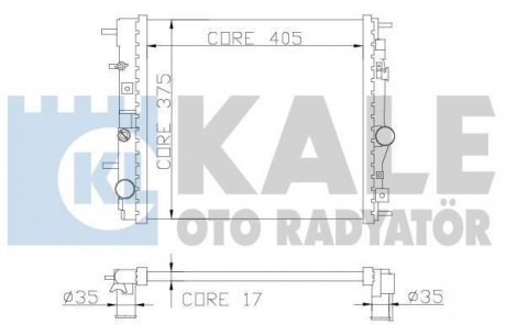 KALE MITSUBISHI Радиатор охлаждения Colt IV,Lancer V 1.3/1.6 92- Kale oto radyator 362500