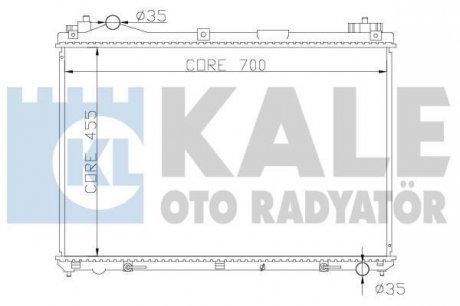 KALE SUZUKI Радіатор охлаждения Grand Vitara II 1.6/2.7/3.2 05- Kale oto radyator 365400 (фото 1)