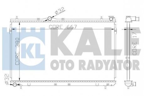 KALE HYUNDAI Радиатор охлаждения Coupe,Lantra II 1.5/2.0 96- Kale oto radyator 372400