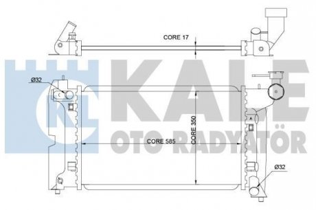 KALE TOYOTA Радіатор охлаждения Avensis,Corolla 1.4/1.8 01- Kale oto radyator 366900