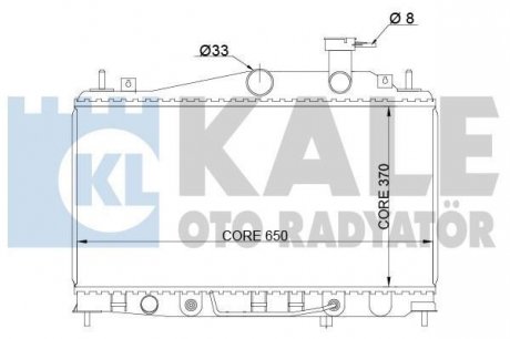 KALE HYUNDAI Радиатор охлаждения Accent II,III 1.4/1.6 05- Kale oto radyator 357900