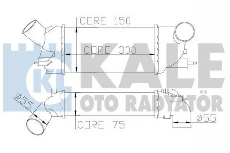 Інтеркулер Citroen C5 Iii - Peugeot 407, 407 Sw Intercooler KALE OTO RA Kale oto radyator 343900 (фото 1)