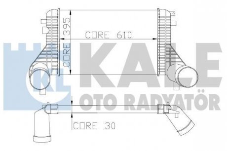 KALE VW Інтеркулер Passat,CC,Sharan,Tiguan 1.4TFSI/2.0TDI Kale oto radyator 342900