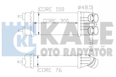 KALE CITROEN Інтеркулер C2/3,Peugeot 1007,207 1.6HDI 05- Kale oto radyator 343700