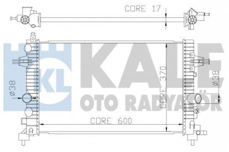 KALE OPEL Радиатор охлаждения Astra H,Zafira B 1.6/1.8 Kale oto radyator 371200 (фото 1)