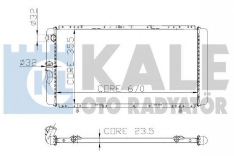 KALE RENAULT Радіатор охлаждения R21,Espace I 1.9D/2.2 Kale oto radyator 208500