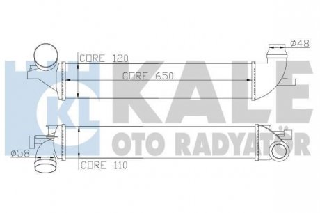 KALE RENAULT Интеркулер Laguna III 2.0 16V/2.0dCi 07- Kale oto radyator 348200