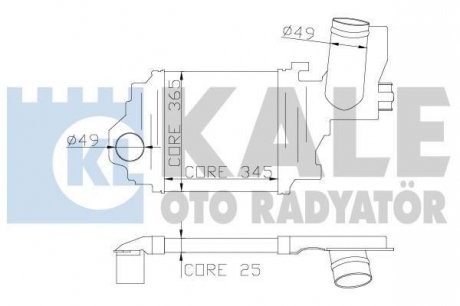 KALE RENAULT Інтеркулер Clio II,Symbol 1.5/1.9dCi 00- Kale oto radyator 348100 (фото 1)