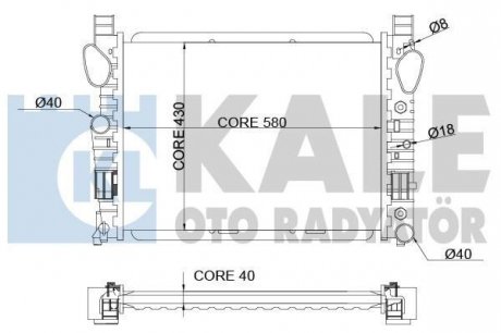 KALE DB Радіатор охлаждения S-Class W220 3.2/6.0 99- Kale oto radyator 351800