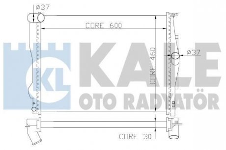 KALE BMW Радіатор охлаждения 1/3 E90,X1 E84 2.0/3.0 Kale oto radyator 348700