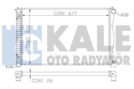 KALE VW Радіатор охлаждения Audi A6 2.7/3.0TDI 04- Kale oto radyator 367800
