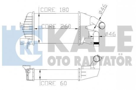 KALE OPEL Інтеркулер Astra H,Zafira B 1.3/1.9CDTI Kale oto radyator 345800