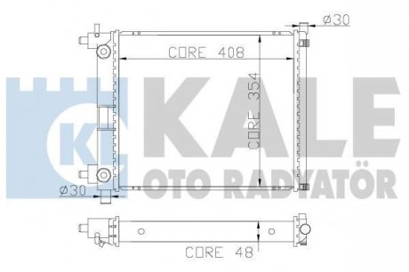 KALE TOYOTA Радиатор охлаждения Yaris 1.3/1.5 99- Kale oto radyator 365900