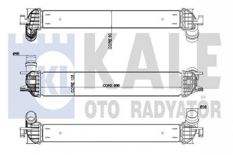 KALE RENAULT Інтеркулер Laguna III 1.5/2.0dCi 07- Kale oto radyator 342385