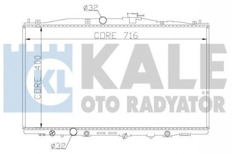 KALE HONDA Радіатор охлаждения Accord VII 2.4 03- Kale oto radyator 341955