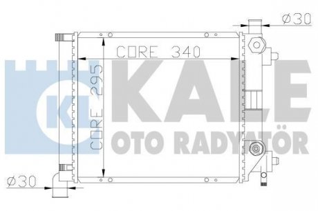 KALE DB Радіатор охлаждения W124/201 1.8/2.0 83- Kale oto radyator 361200