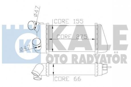 KALE CITROEN Інтеркулер C2/3,Peugeot 1007 1.4HDI Kale oto radyator 344100