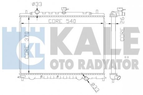 Радіатор охлаждения Kia Rio II Kale oto radyator 374300