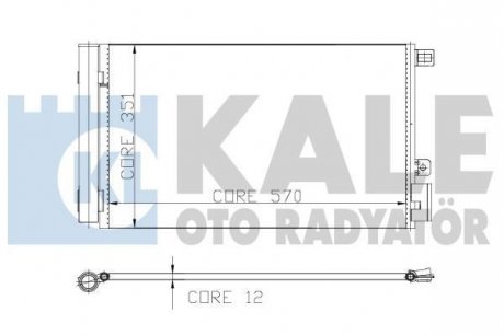KALE FIAT Радиатор кондиционера Linea 1.4 07- Kale oto radyator 196000