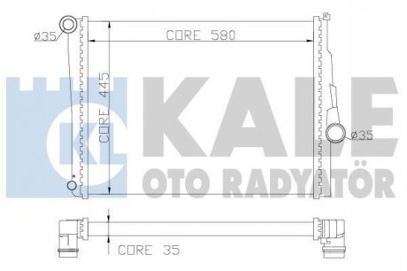 KALE BMW Радіатор охлаждения 3 E46 1.6/3.0 Kale oto radyator 354400