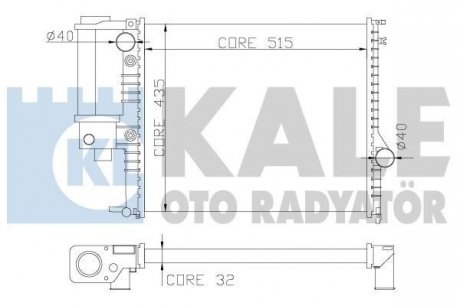 KALE BMW Радіатор охлаждения 5 E34 2.0/2.5 Kale oto radyator 348900