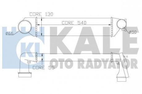 KALE BMW Интеркулер 3 E46 318d/330xd 00- Kale oto radyator 343300 (фото 1)