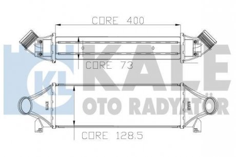 KALE FORD Інтеркулер Transit 2.4TDCi 00- Kale oto radyator 126200 (фото 1)