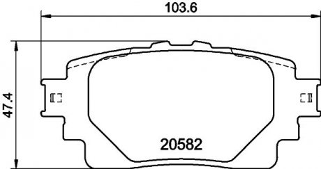 Колодки гальмівні дисковые задні Toyota Corolla (E21) (19-) Nisshinbo NP1171 (фото 1)