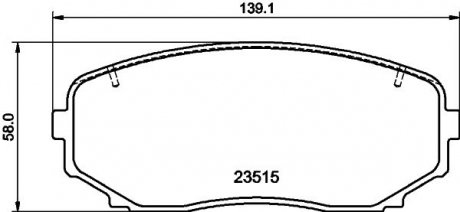 Колодки тормозные дисковые передние Mitsubishi Pajero Sport III KS_ (15-) Nisshinbo NP3037SC (фото 1)
