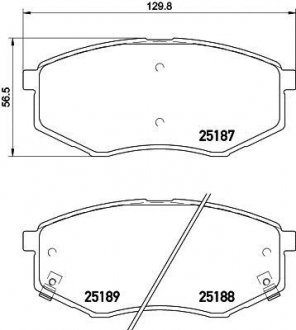 Колодки гальмівні дискові передні Hyundai i20 1.4, 1.6 (10-) Nisshinbo NP6039 (фото 1)