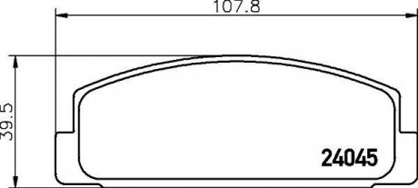 Колодки гальмівні дискові задні Mazda 626 1.8, 2.0 (97-02) Nisshinbo NP5011