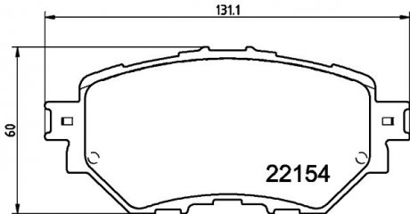 Колодки гальмівні дискові передні Mazda 3 (13-) Nisshinbo NP5048 (фото 1)
