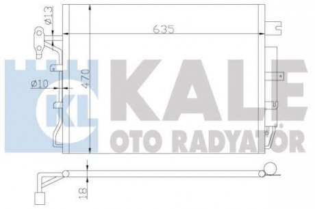 KALE LANDROVER Радіатор кондиционера Discovery III,Range Rover Sport 2.7TD 04- Kale oto radyator 378000 (фото 1)