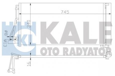 KALE HYUNDAI Радиатор кондиционера Grandeur,NF V,Sonata VI,Kia Magentis 05- Kale oto radyator 379800 (фото 1)