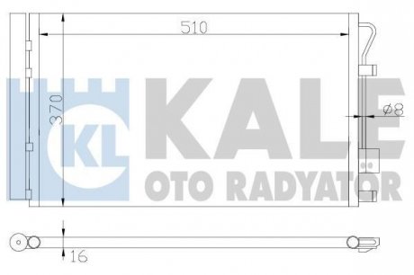 Радіатор кондиционера Accent 1.4,1.6 (10-) Kale oto radyator 380200